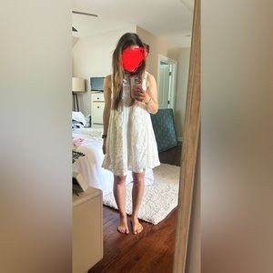 Anthropologie Vanessa Virginia Cream Cottonwood Lace Swing Dress Size 0 Crochet